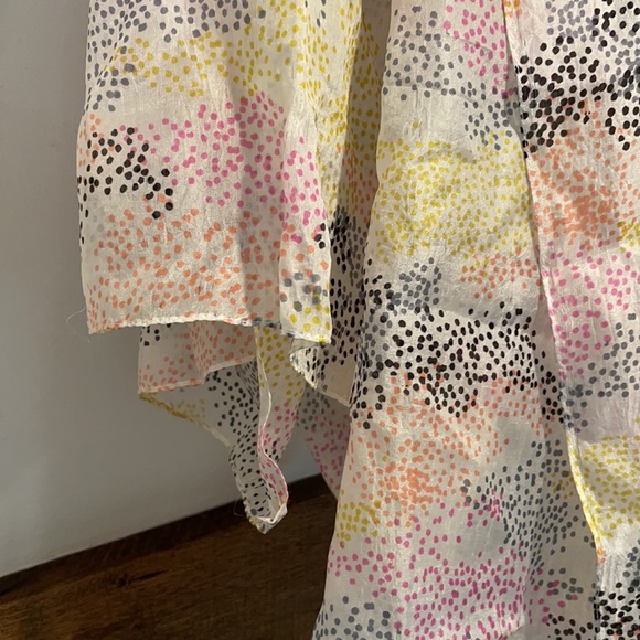 Galeries Lafayette Silk Polka Dot Scarf - Picture 5 of 6